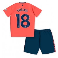 Everton Ashley Young #18 Replika babykläder Bortaställ Barn 2023-24 Kortärmad (+ korta byxor)